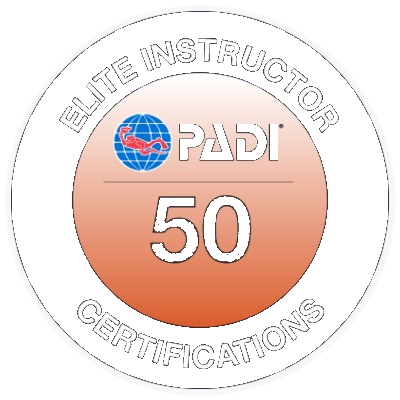 PADI Elite Instructor – 50 Certifications